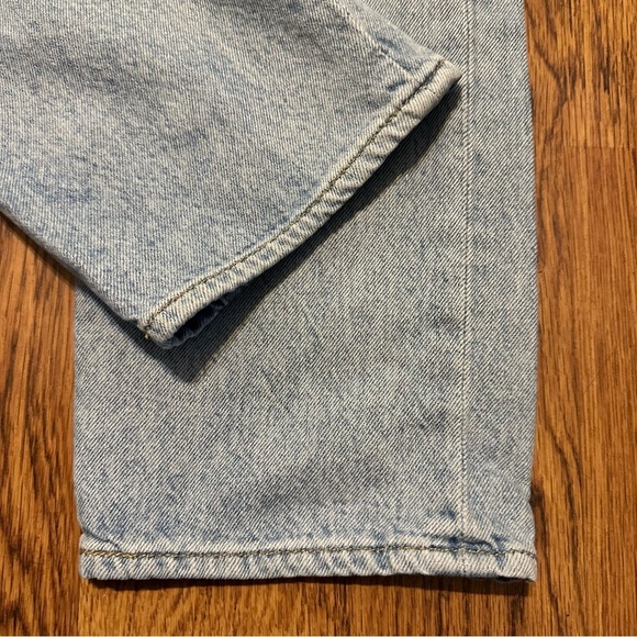 Levi’s Blue Wedgie Straight 100% Cotton Denim Jeans Size 28 High Rise - Picture 5 of 10